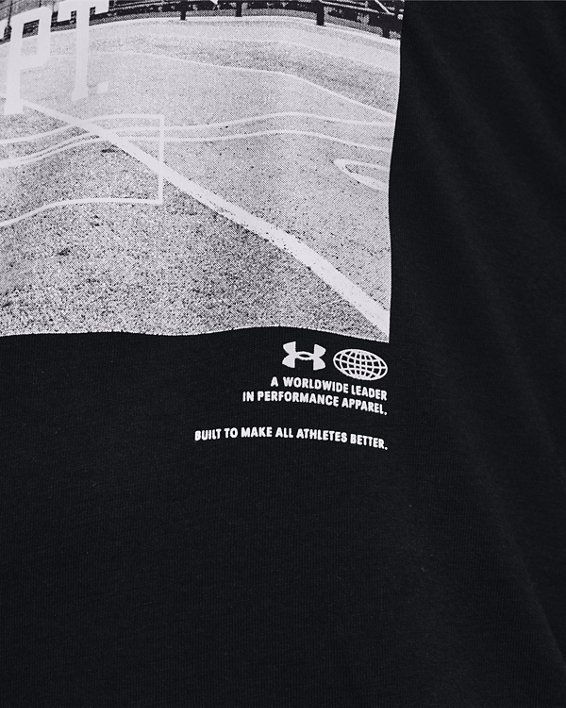 男士UA Athletic Department短袖T恤, Black, pdpMainDesktop image number 3